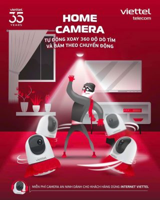 Lăp đặt internet viettel tặng camera.